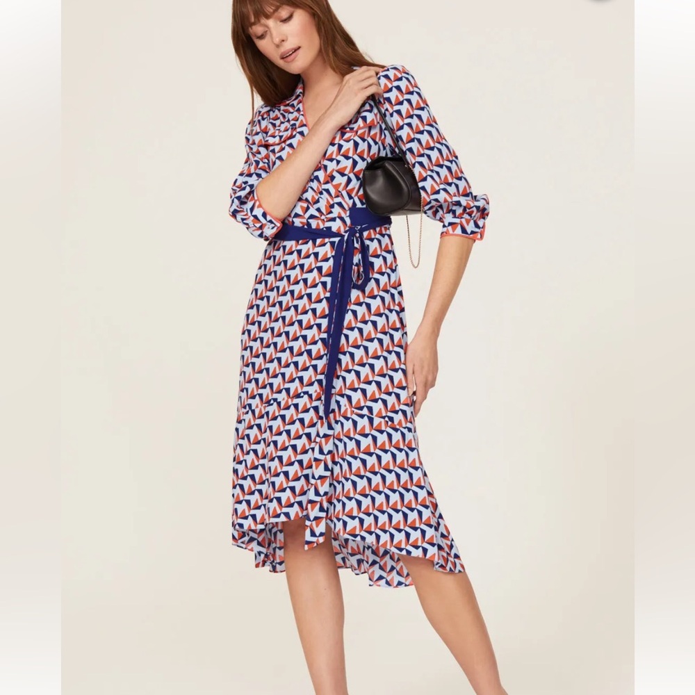 Diane Von Furstenberg Ana Wrap Dress Sz 8